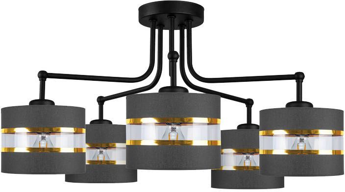 Candellux Andy plafonnier 5x40 W noir-doré 35-06158