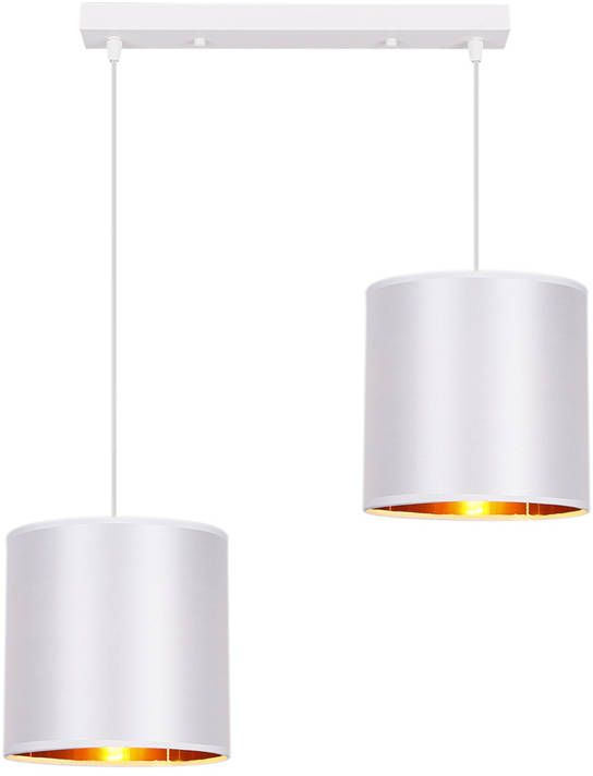 Candellux Atlanta lampe suspendue 2x40 W blanc-doré 32-00644