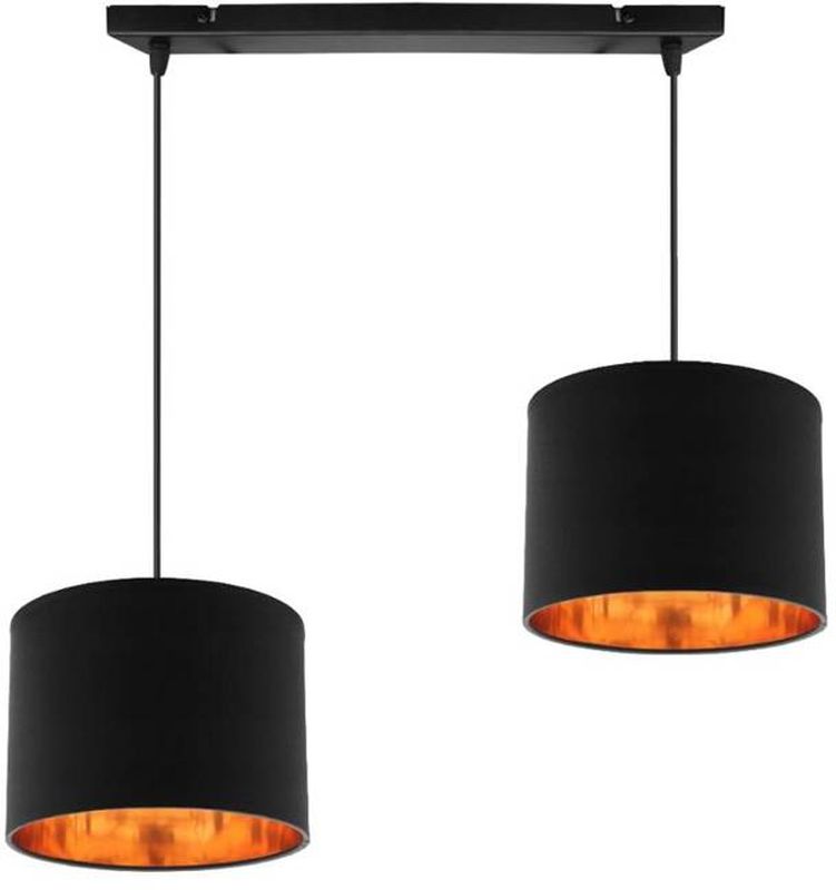 Candellux Candida lampe suspendue 2x40 W noir-doré 32-00712