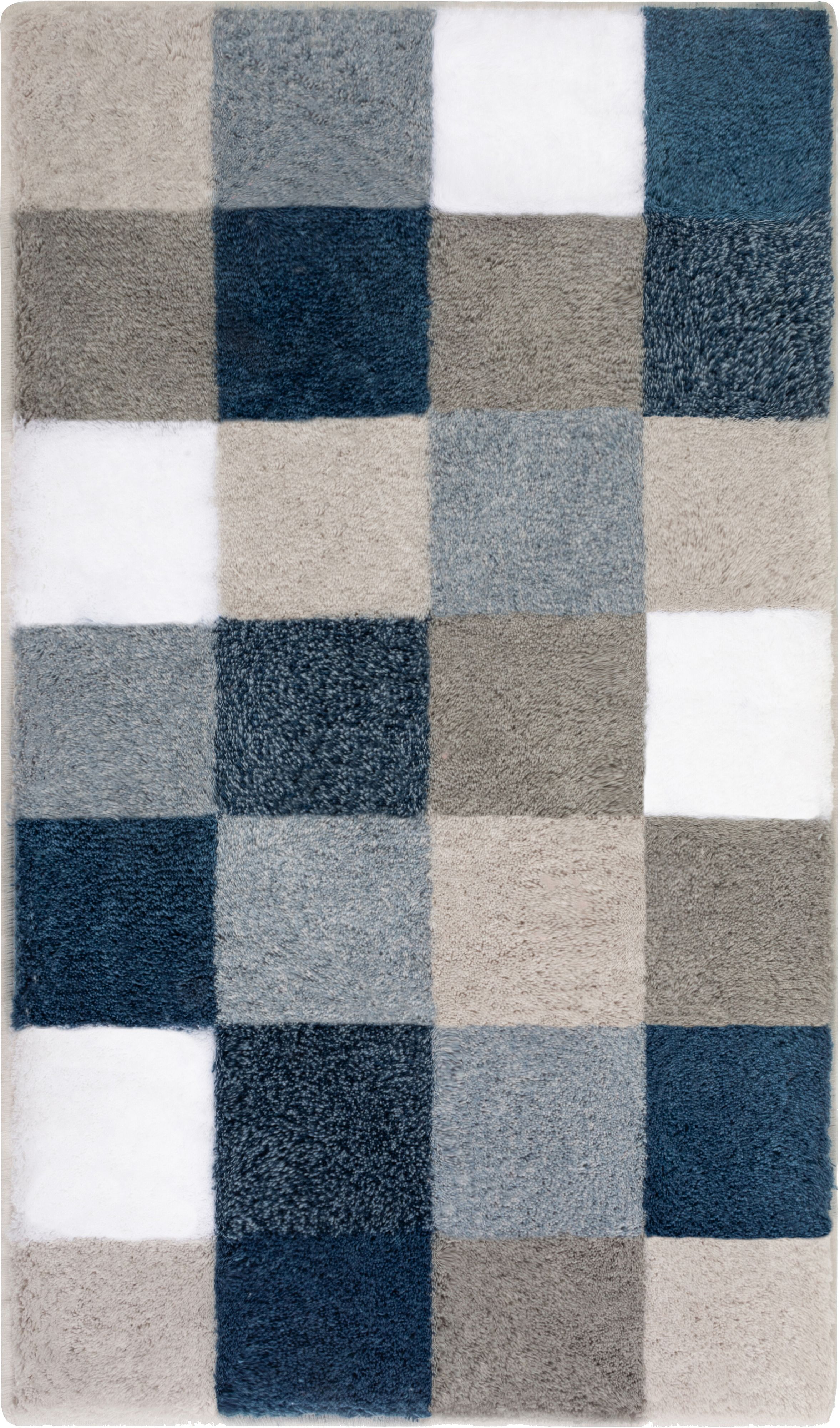 Kleine Wolke Caro tapis de bain 120x70 cm rectangulaire blanc-gris-beige-marron-noir-mélange de couleurs 5426783225