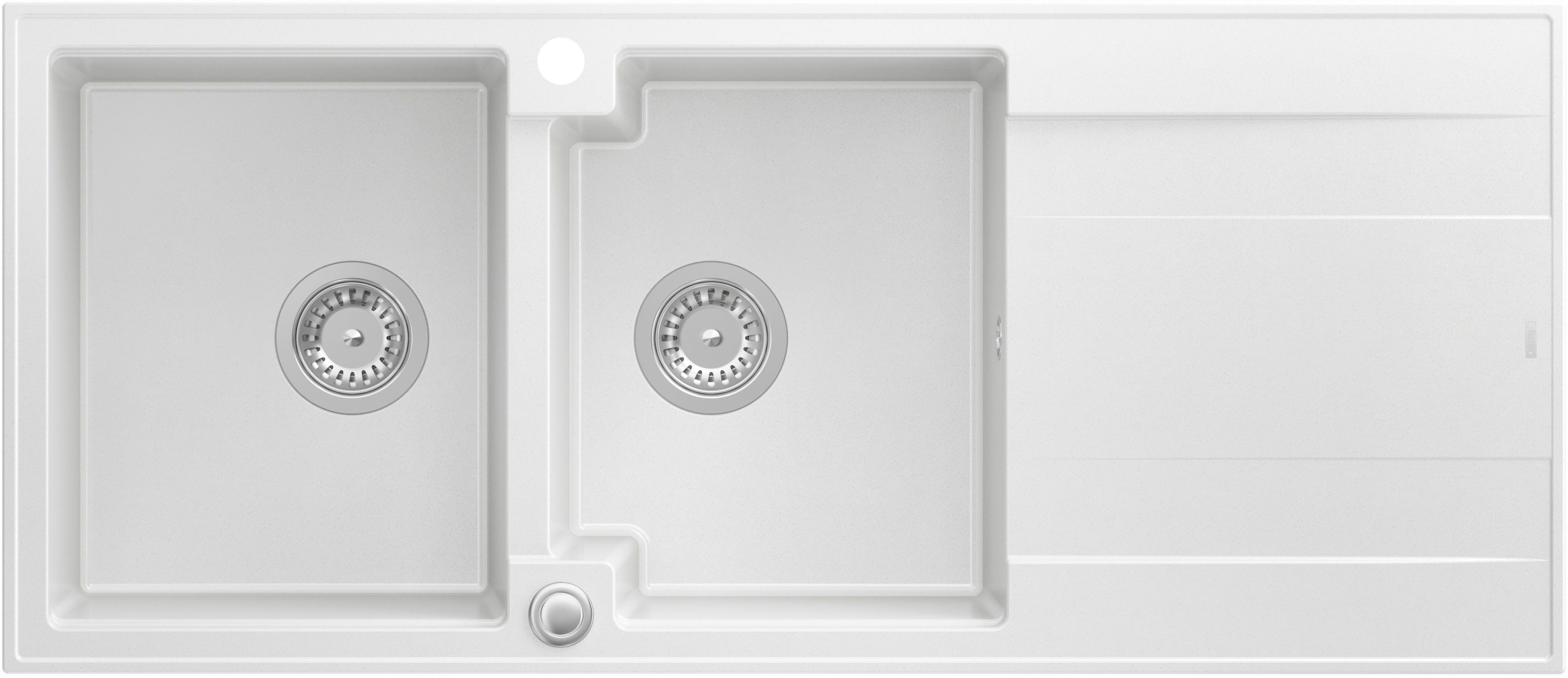 Quadron Evan évier graniteq 116x50 cm blanc HQE11650U1_BS_P2O