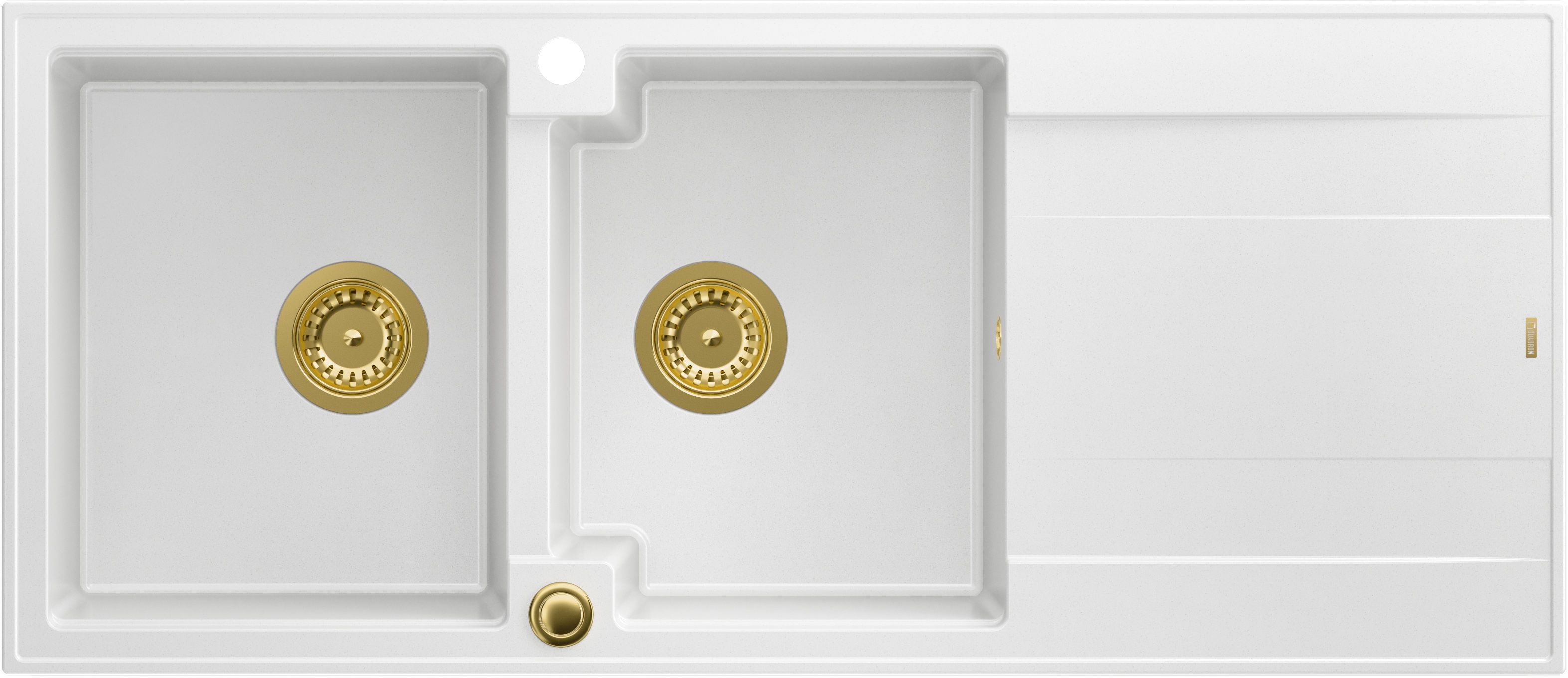 Quadron Evan évier graniteq 116x50 cm blanc HQE11650U1_PVDG1_P2O