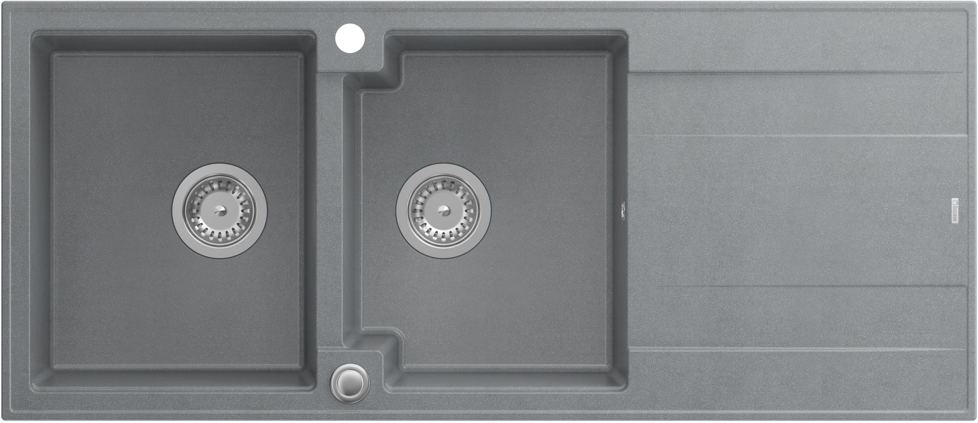 Quadron Evan évier graniteq 116x50 cm gris/graphite/onyx HQE11650U5_BS_P2O