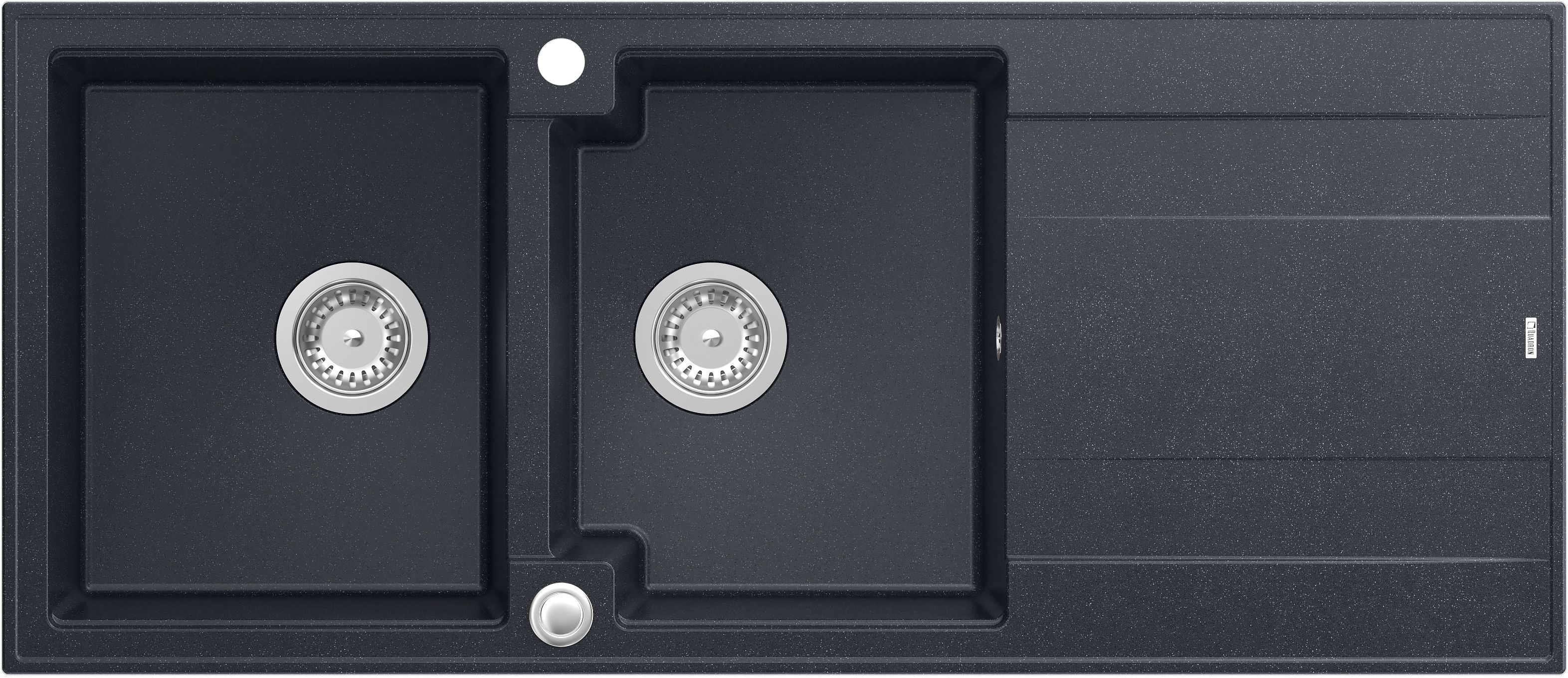 Quadron Evan évier graniteq 116x50 cm noir HQE11650U8_BS_P2O