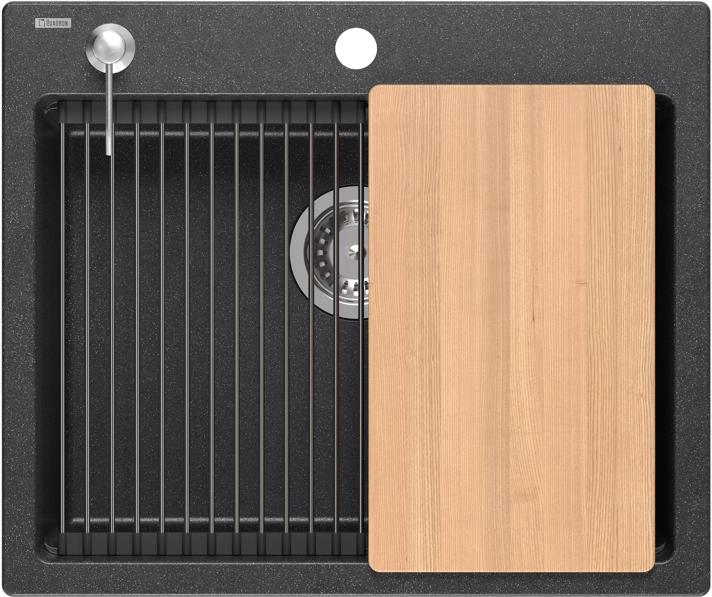 Quadron Kurt 110 évier graniteq 59.5x50 cm noir HCQK5052CZK