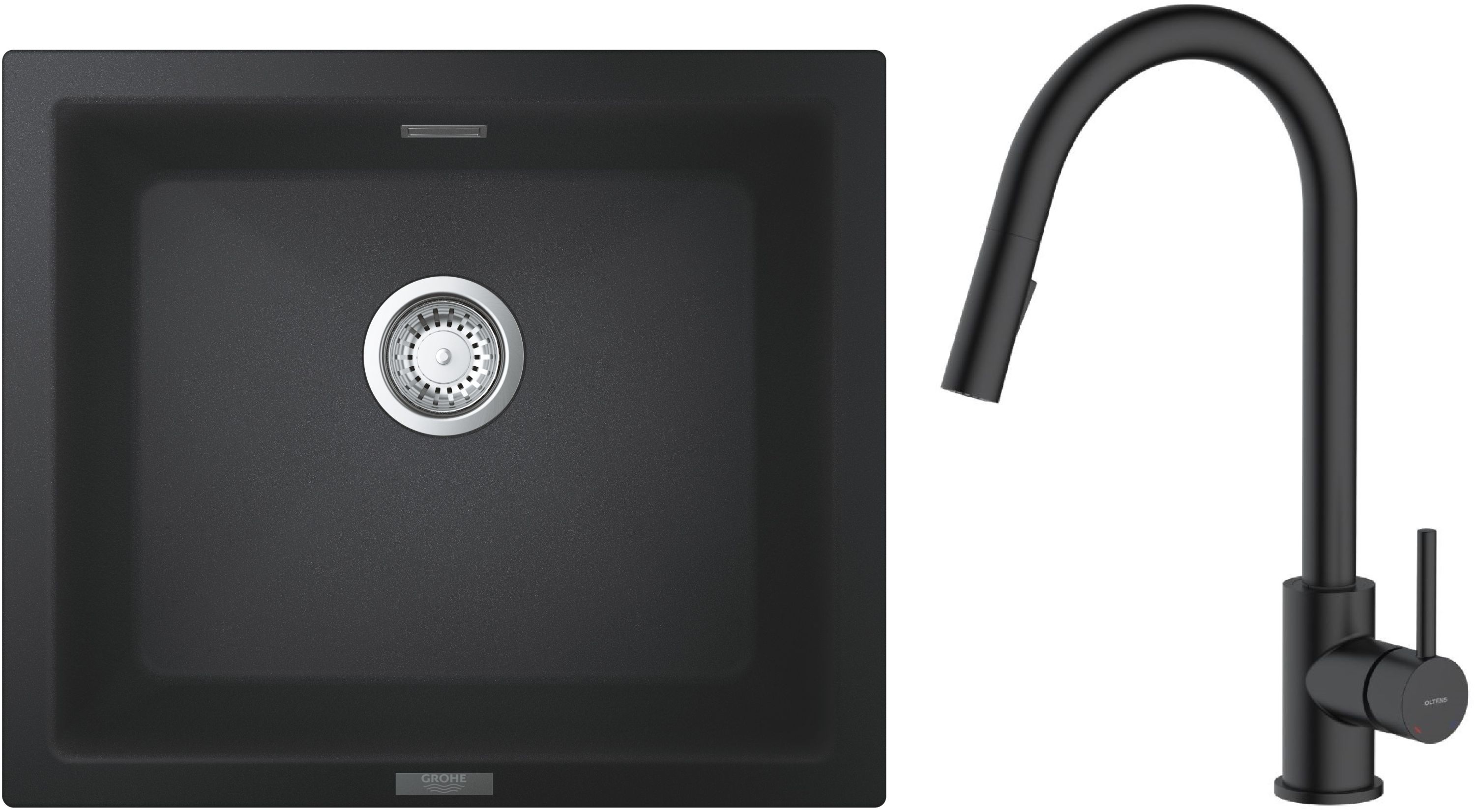 Set évier en granit Grohe K700 31654AP0, mitigeur de cuisine Oltens Litla 35204300