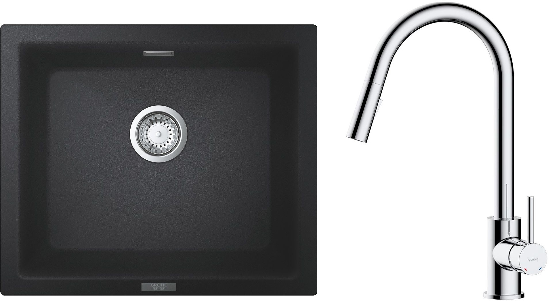 Set évier en granit Grohe K700 31654AP0, mitigeur de cuisine Oltens Litla 35204100