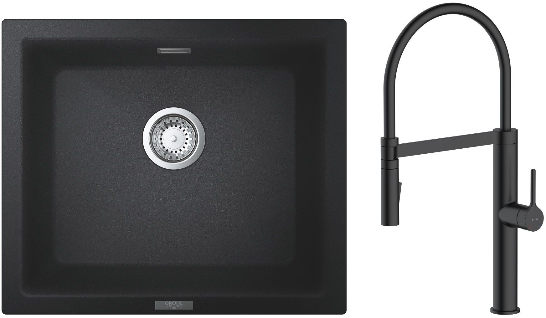Set évier en granit Grohe K700 31654AP0, mitigeur de cuisine Oltens Borga 35207300