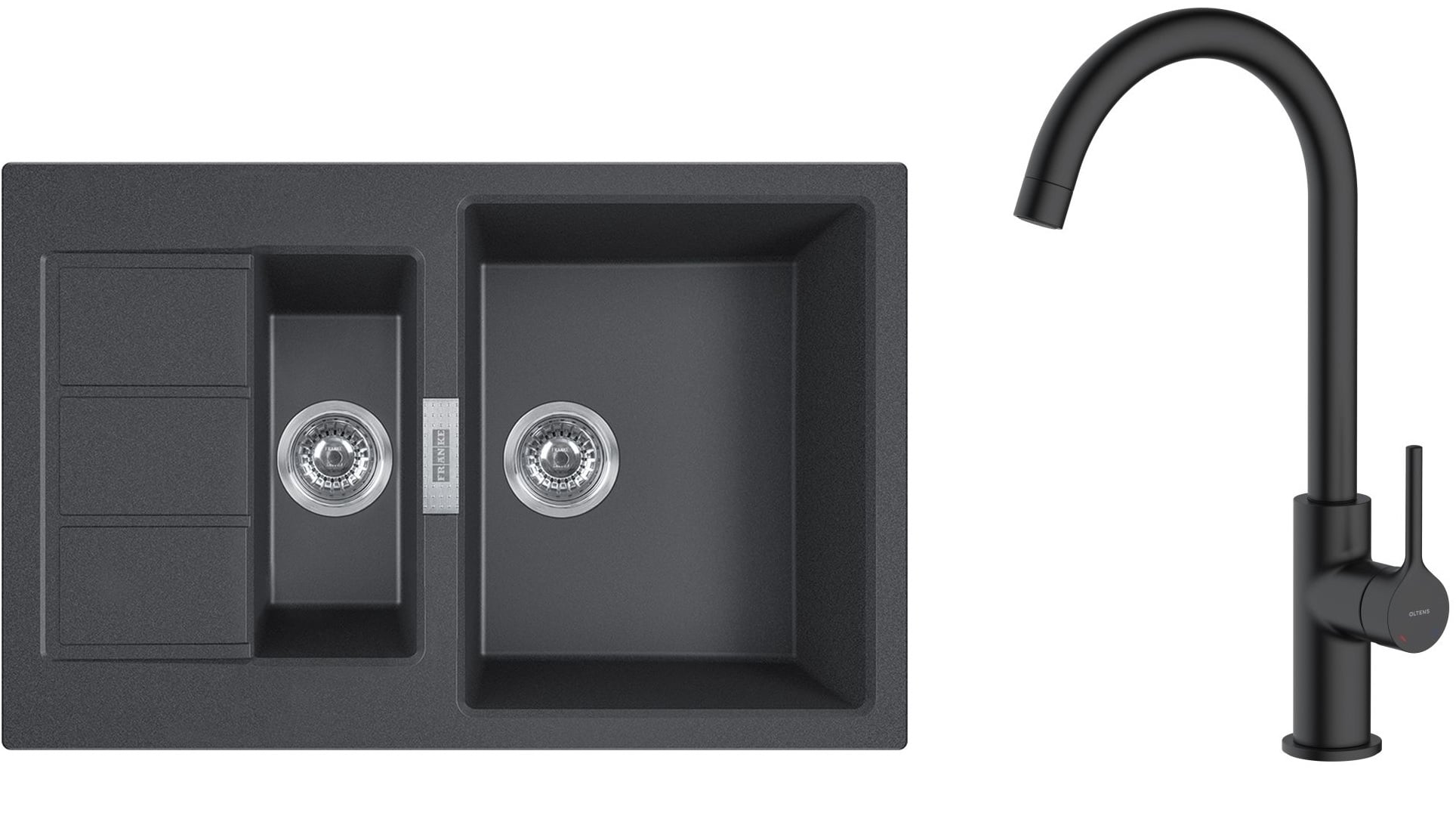 Set évier Tectonite Franke Sirius 2.0 143.0618.687, mitigeur de cuisine Oltens Skafta 35206300