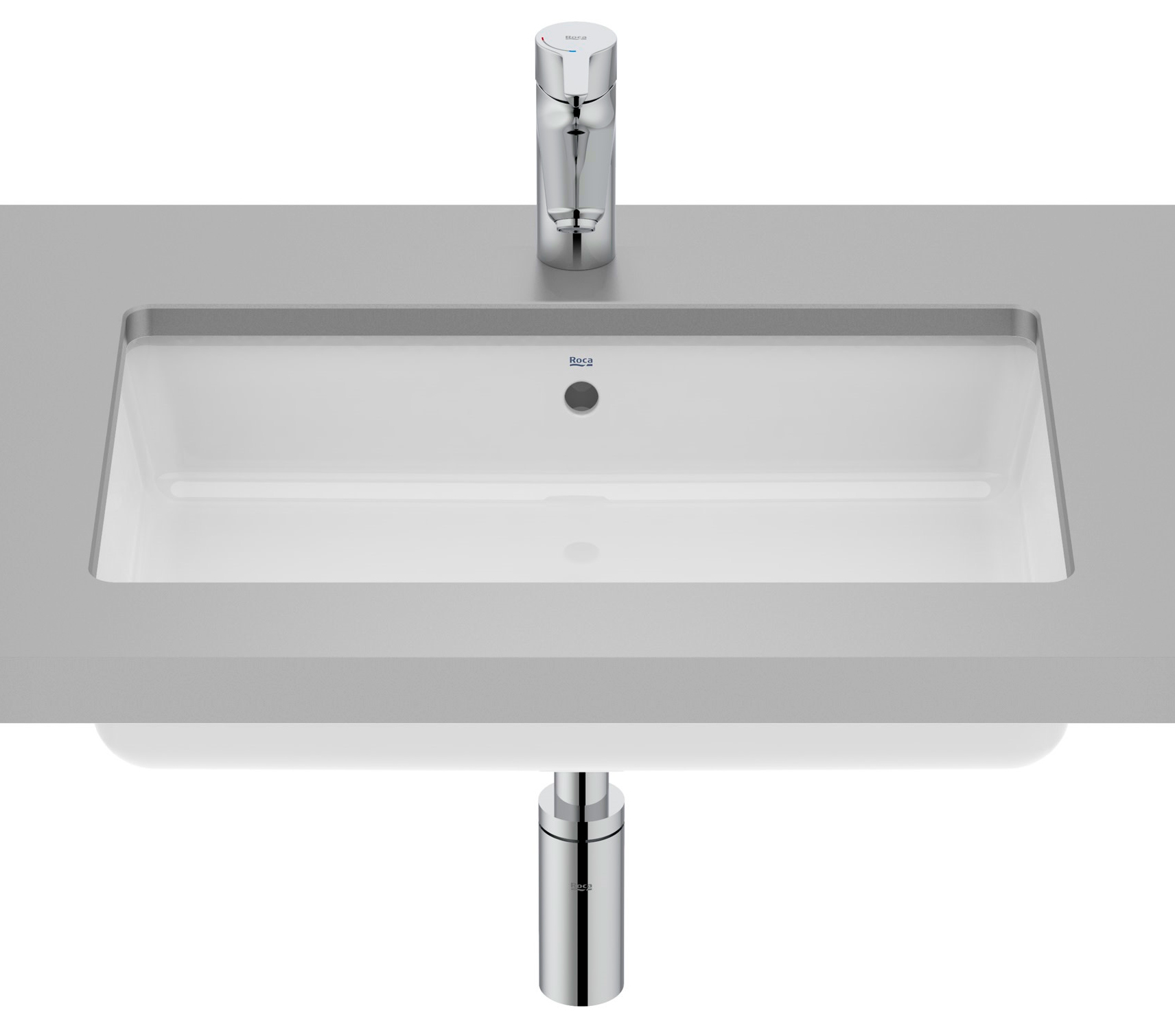 Roca Gap lavabo 55x35 cm rectangulaire sous plan blanc A3270YFS00