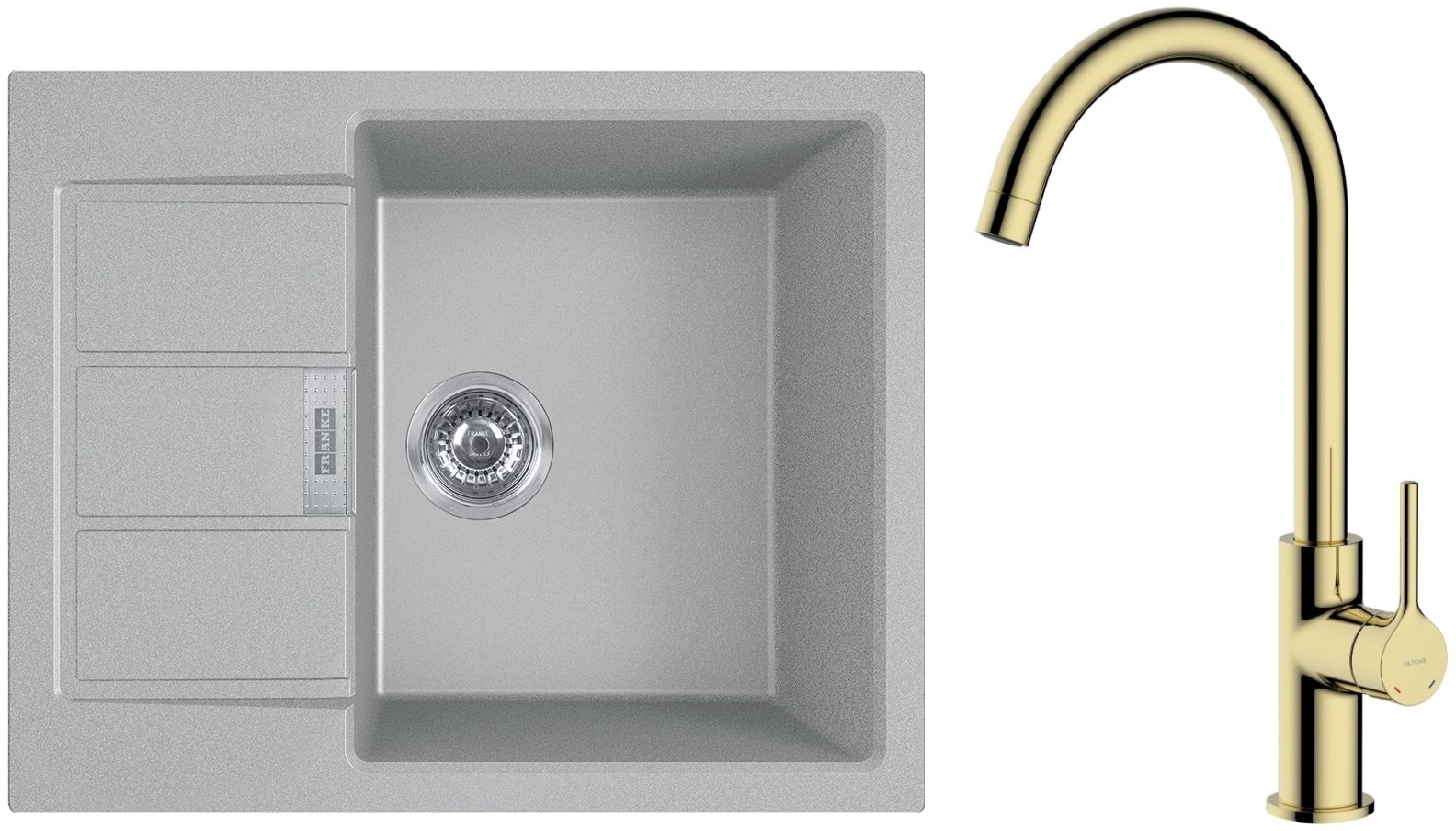Set évier Tectonite Franke Sirius 2.0 143.0618.668, mitigeur de cuisine Oltens Skafta 35206800