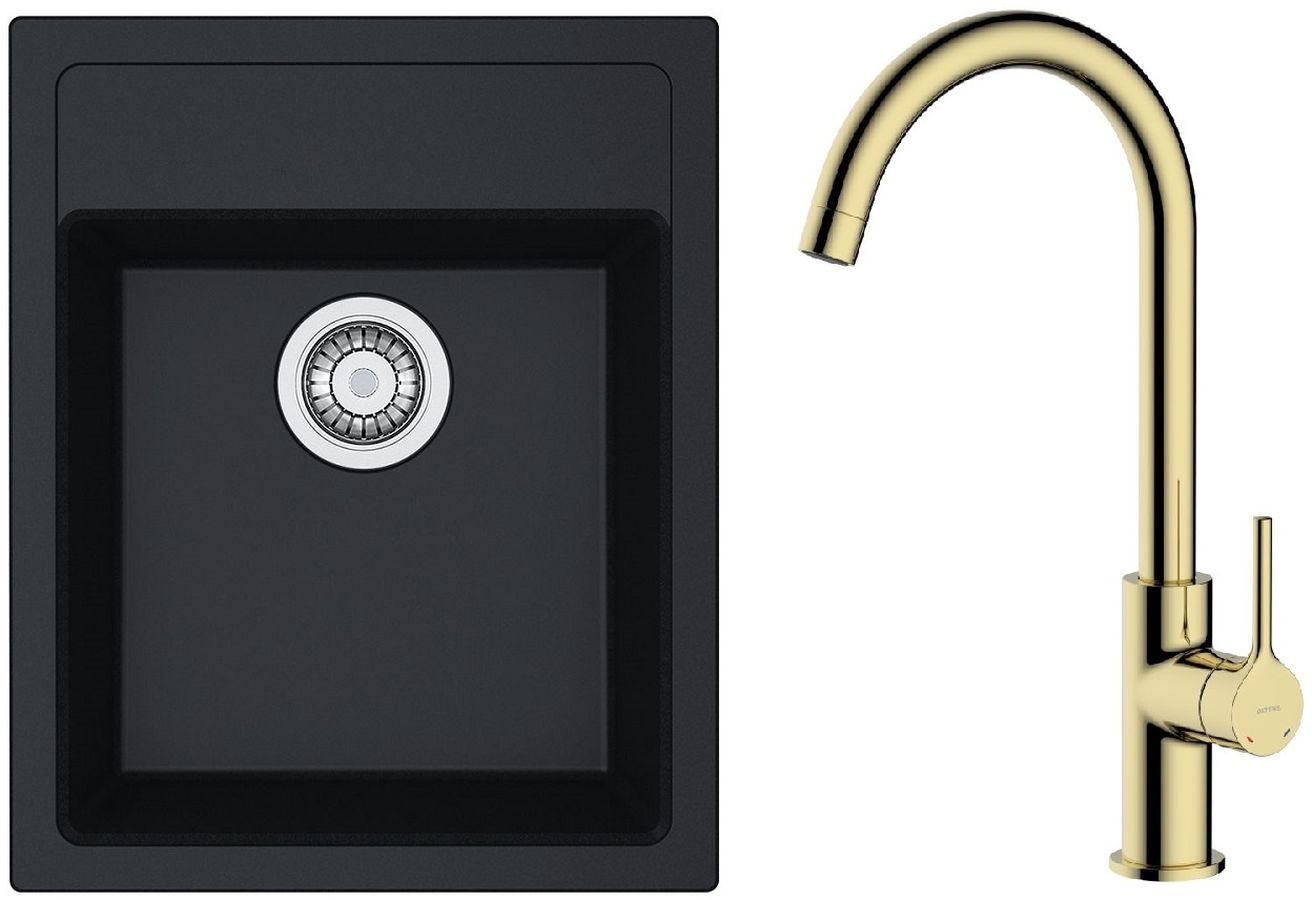 Set évier Tectonite Franke Sirius 114.0496.104, mitigeur de cuisine Oltens Skafta 35206800
