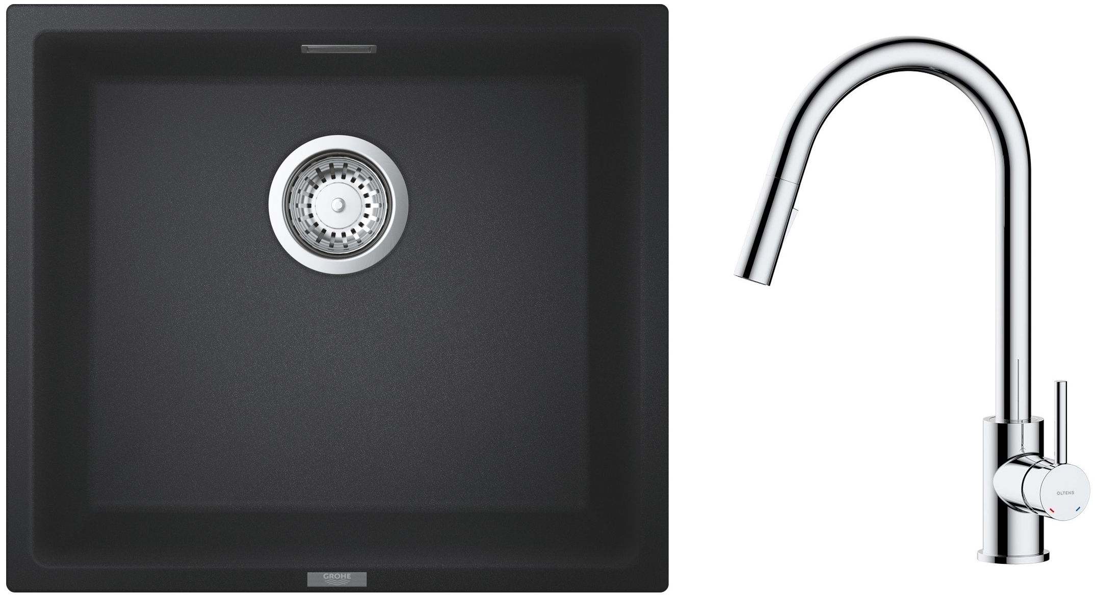 Set évier en granit Grohe K700 31653AP0, mitigeur de cuisine Oltens Litla 35204100