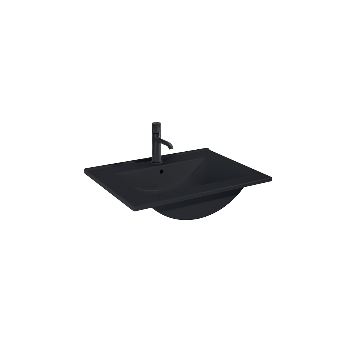 Oltens Vernal lavabo 61x46 cm rectangulaire de meuble noir 41205300
