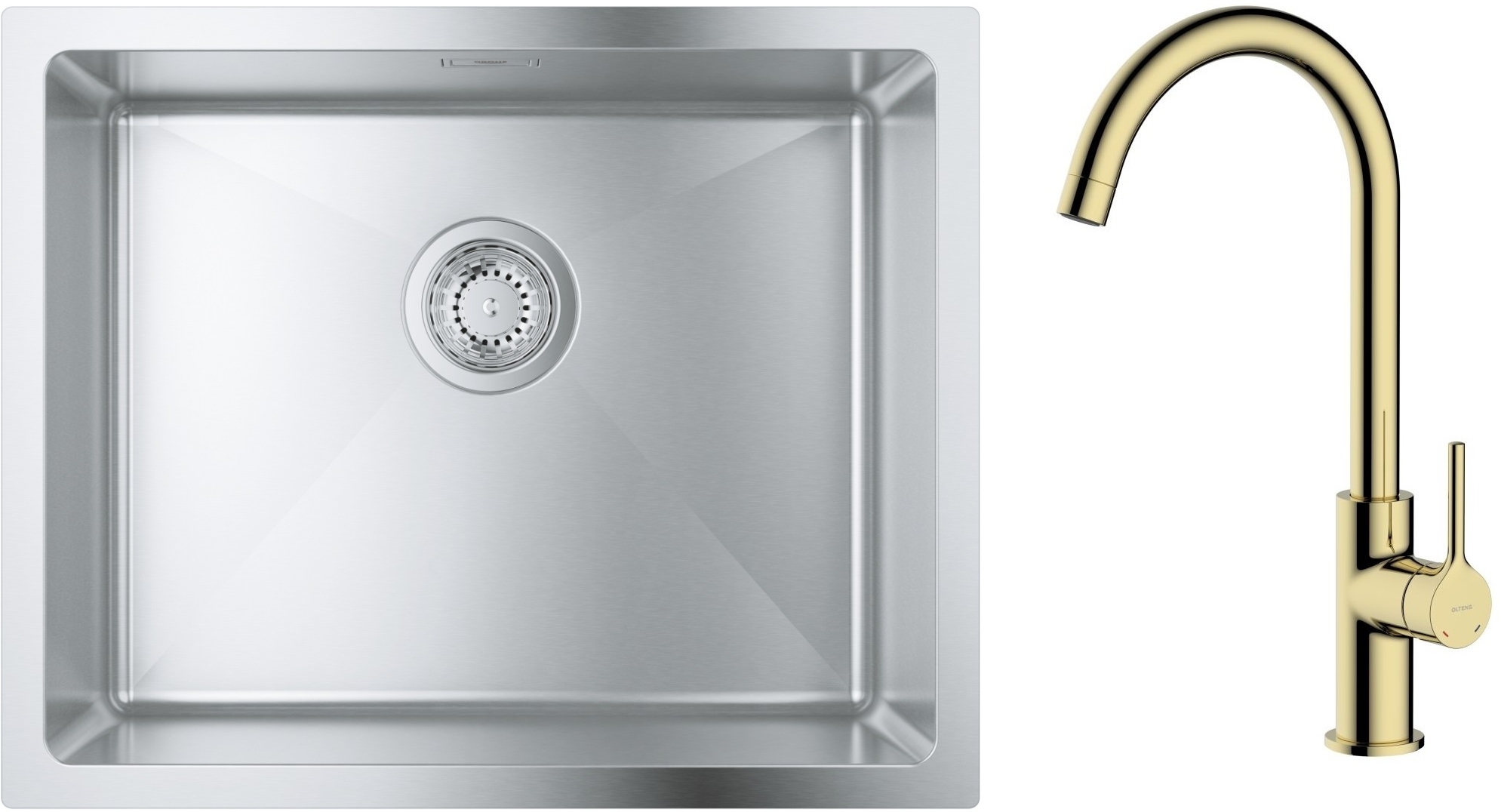 Set évier en acier inoxydable Grohe K700 31574SD1, mitigeur de cuisine Oltens Skafta 35206800