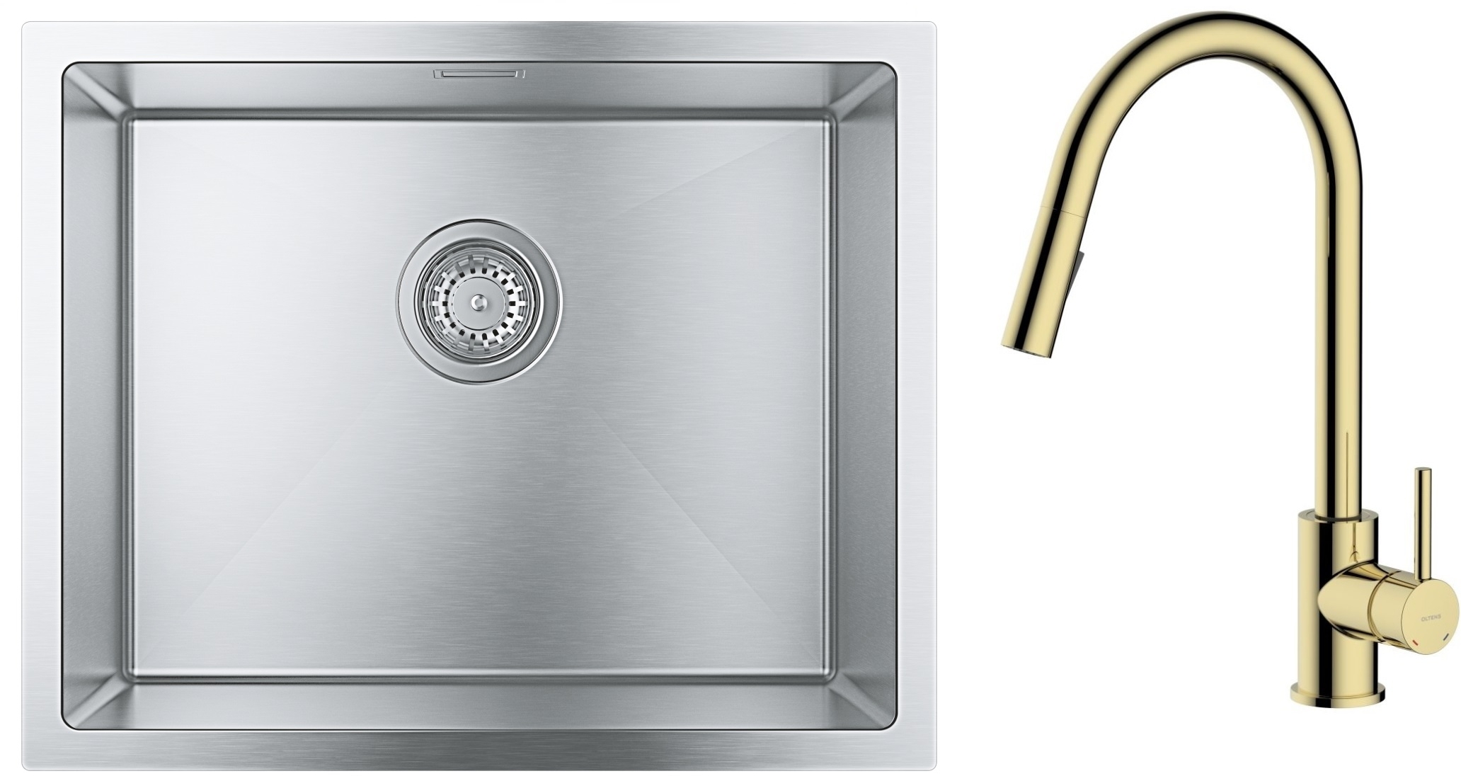 Set évier en acier inoxydable Grohe K700 31726SD0, mitigeur de cuisine Oltens Litla 35204800