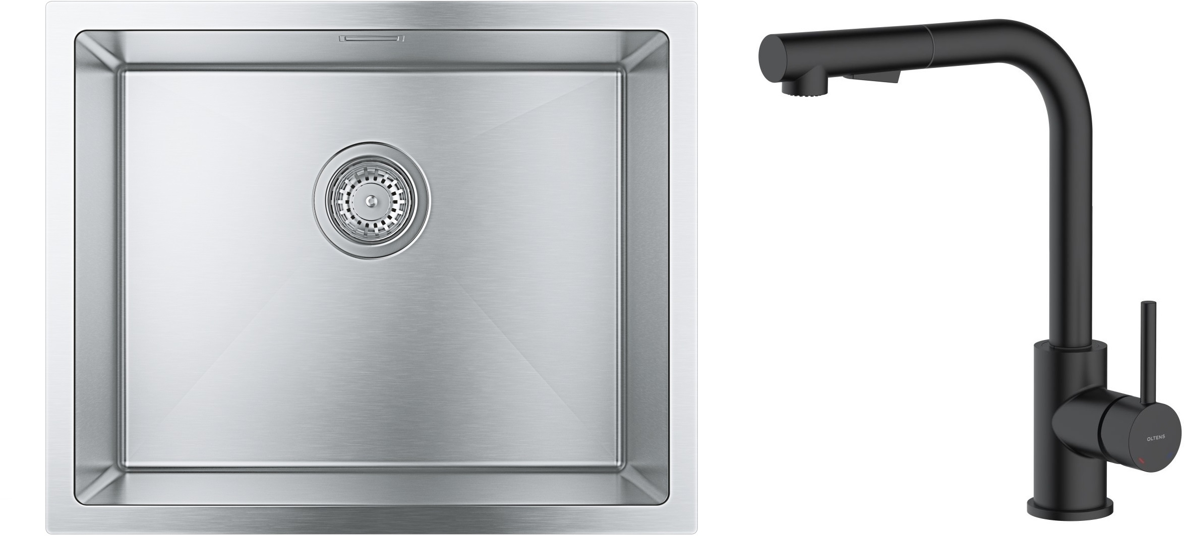 Set évier en acier inoxydable Grohe K700 31726SD0, mitigeur de cuisine Oltens Myvat 35205300