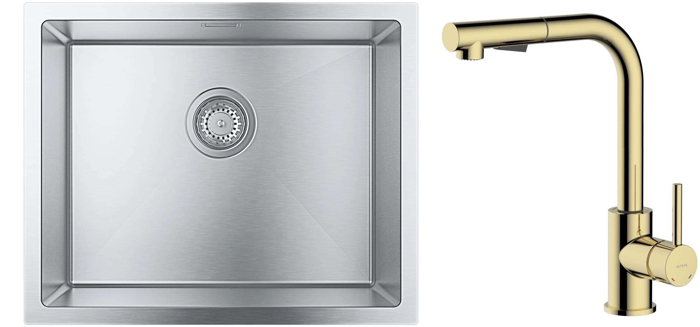 Set évier en acier inoxydable Grohe K700 31726SD0, mitigeur de cuisine Oltens Myvat 35205800