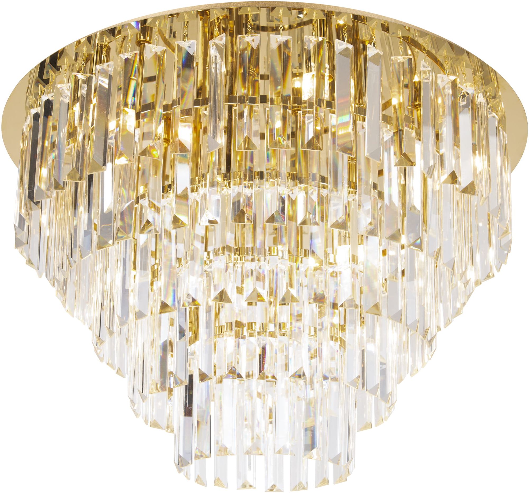MaxLight Monaco plafonnier x40 W doré-cristal C0224