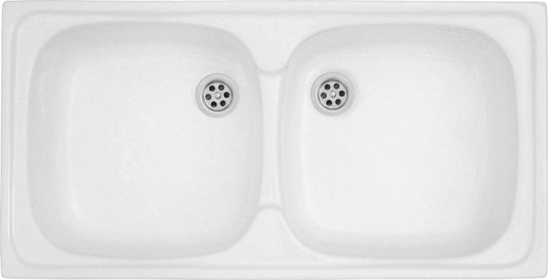 Polimat évier acrylique 80x40 cm blanc 00582