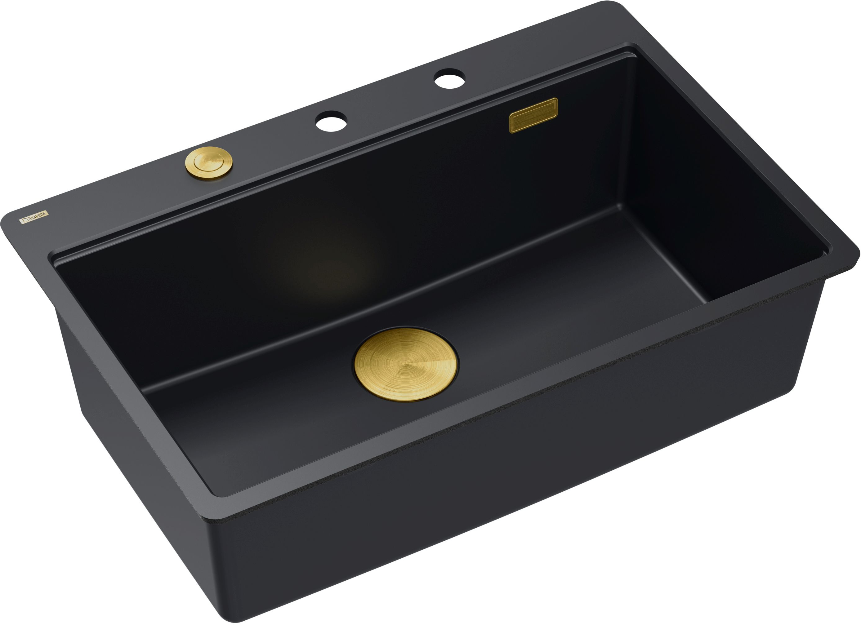 Quadron Marc évier graniteq 75x49 cm noir HQM7650U7_FM_PVDG1
