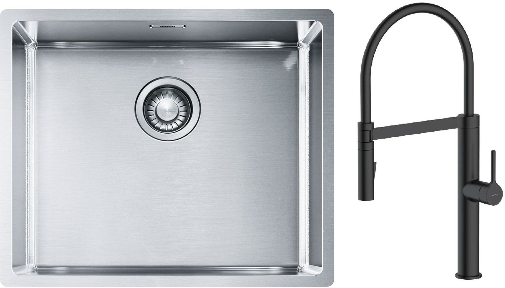 Set évier en acier inoxydable Franke Box 127.0453.656, mitigeur de cuisine Oltens Borga 35207300