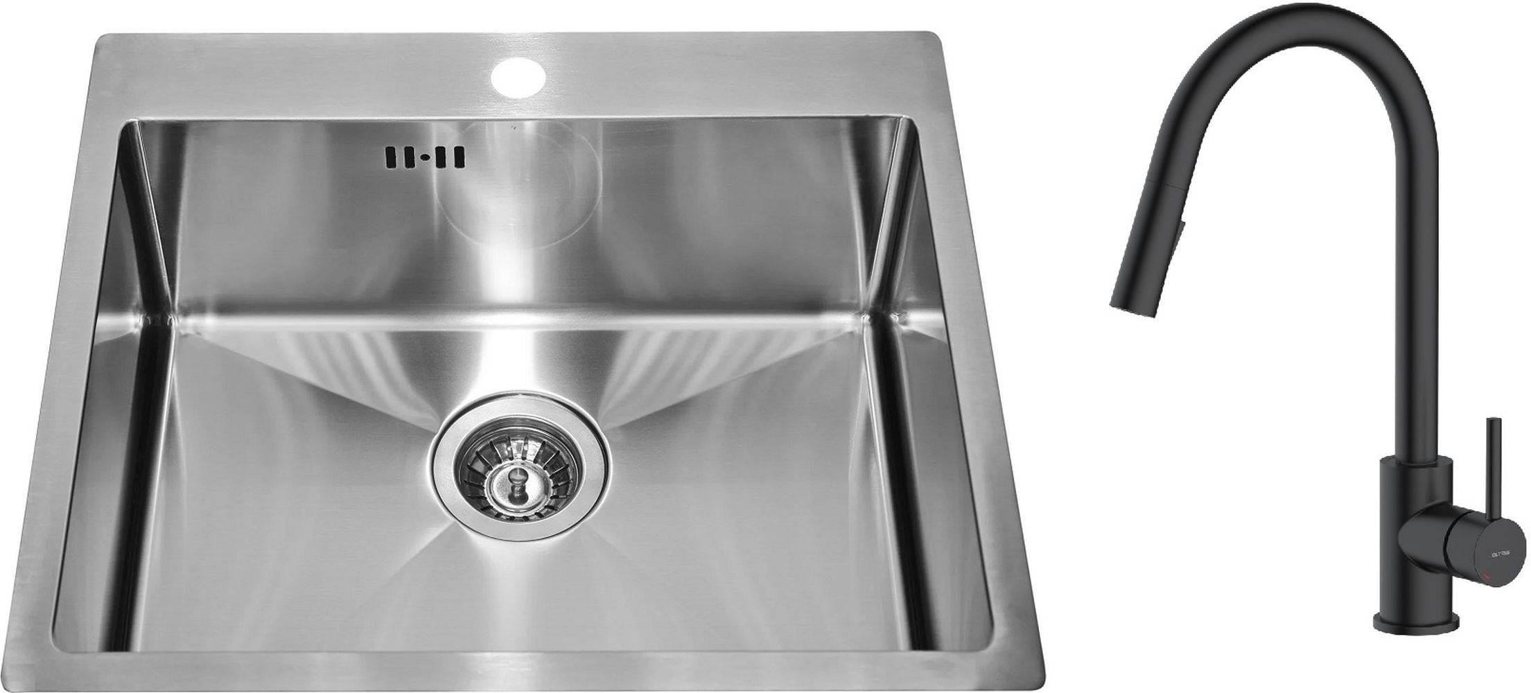 Set évier en acier inoxydable Genesis Concept 1124382, mitigeur de cuisine Oltens Litla 35204300