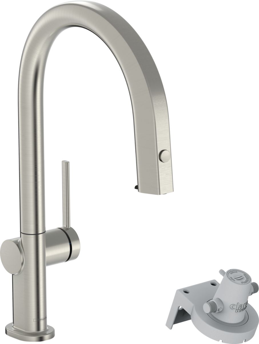 Hansgrohe Aqittura M91 mitigeur de cuisine avec filtre sur pied acier inoxydable 76803800