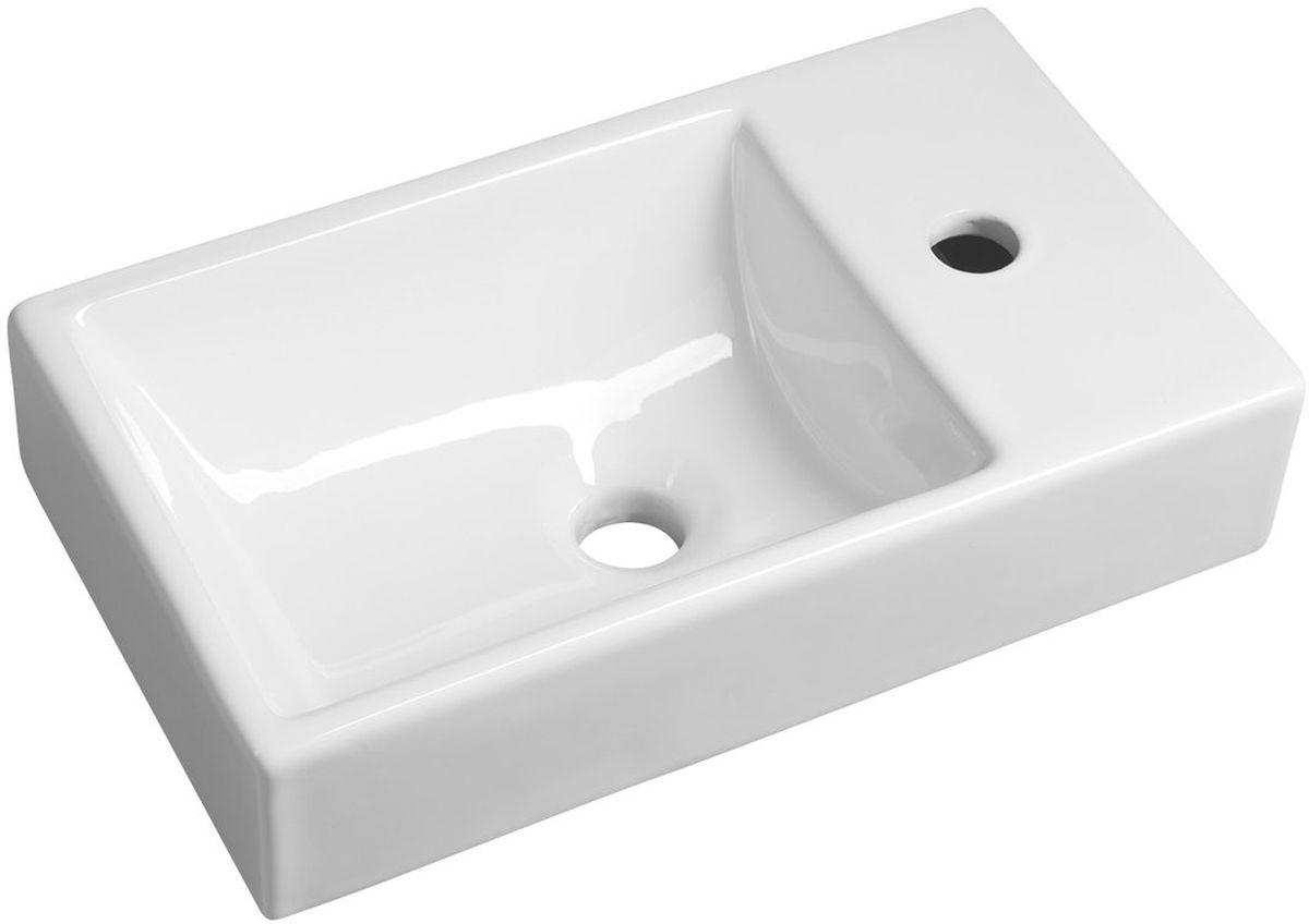 Sapho Minos lavabo 45x26 cm rectangulaire classique blanc 4057