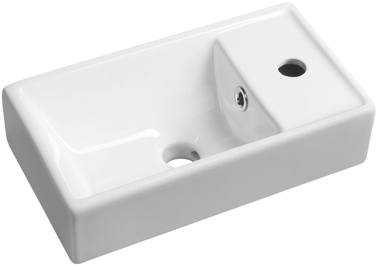 Sapho Minos lavabo 40x22 cm rectangulaire classique blanc 4059