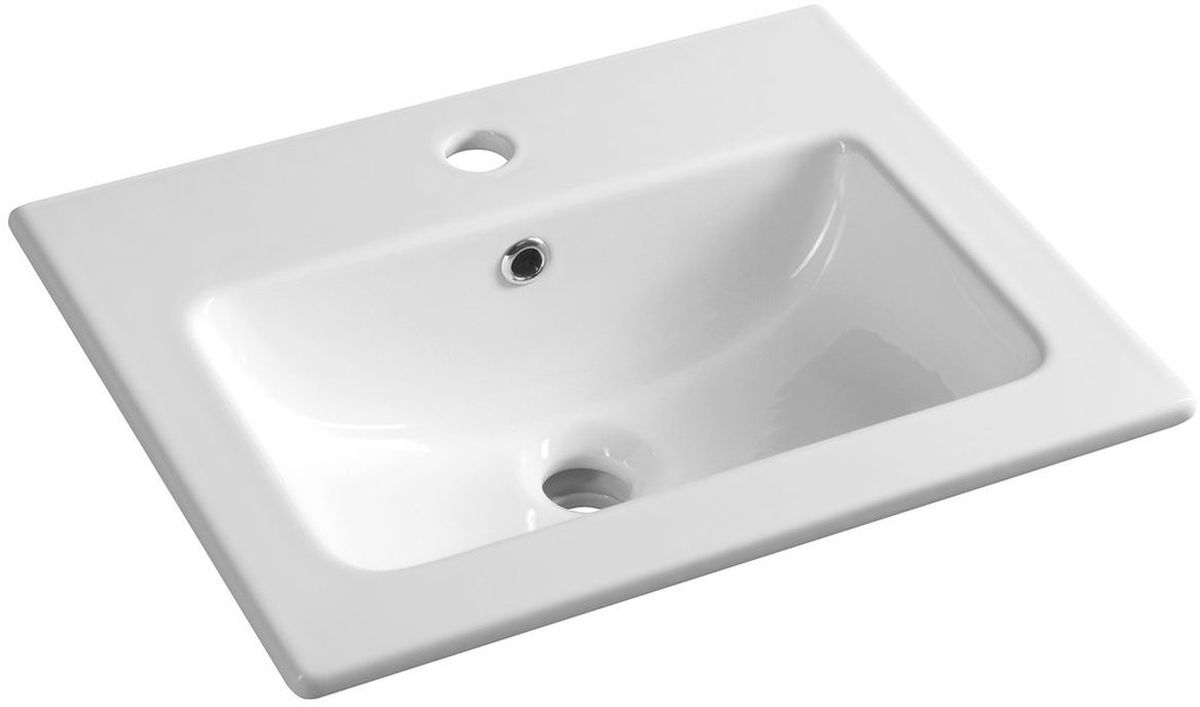 Sapho Practico lavabo 50x40 cm rectangulaire de meuble blanc 44050