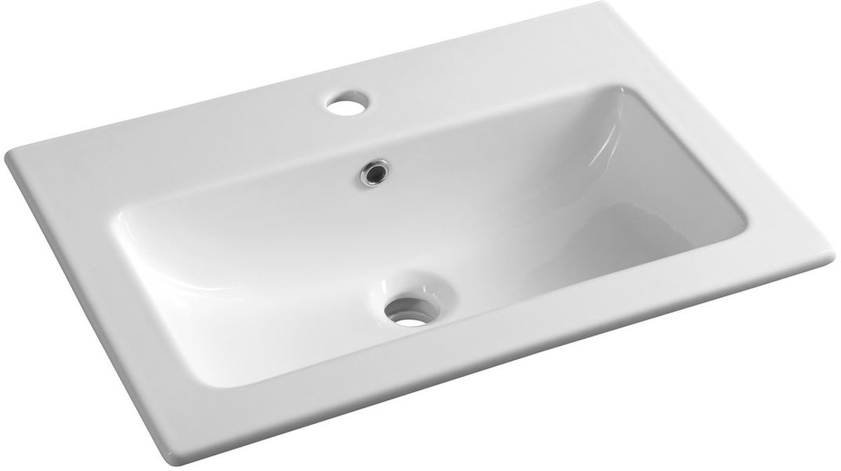 Sapho Practico lavabo 60x40 cm rectangulaire de meuble blanc 44060