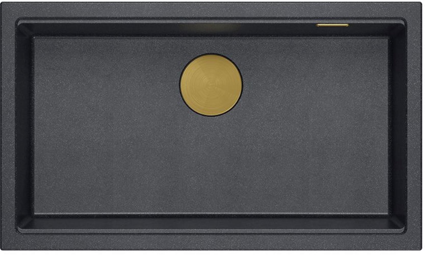 Quadron Logan évier graniteq 76x45 cm noir-anthracite HQD7644U8_PVDG1_U