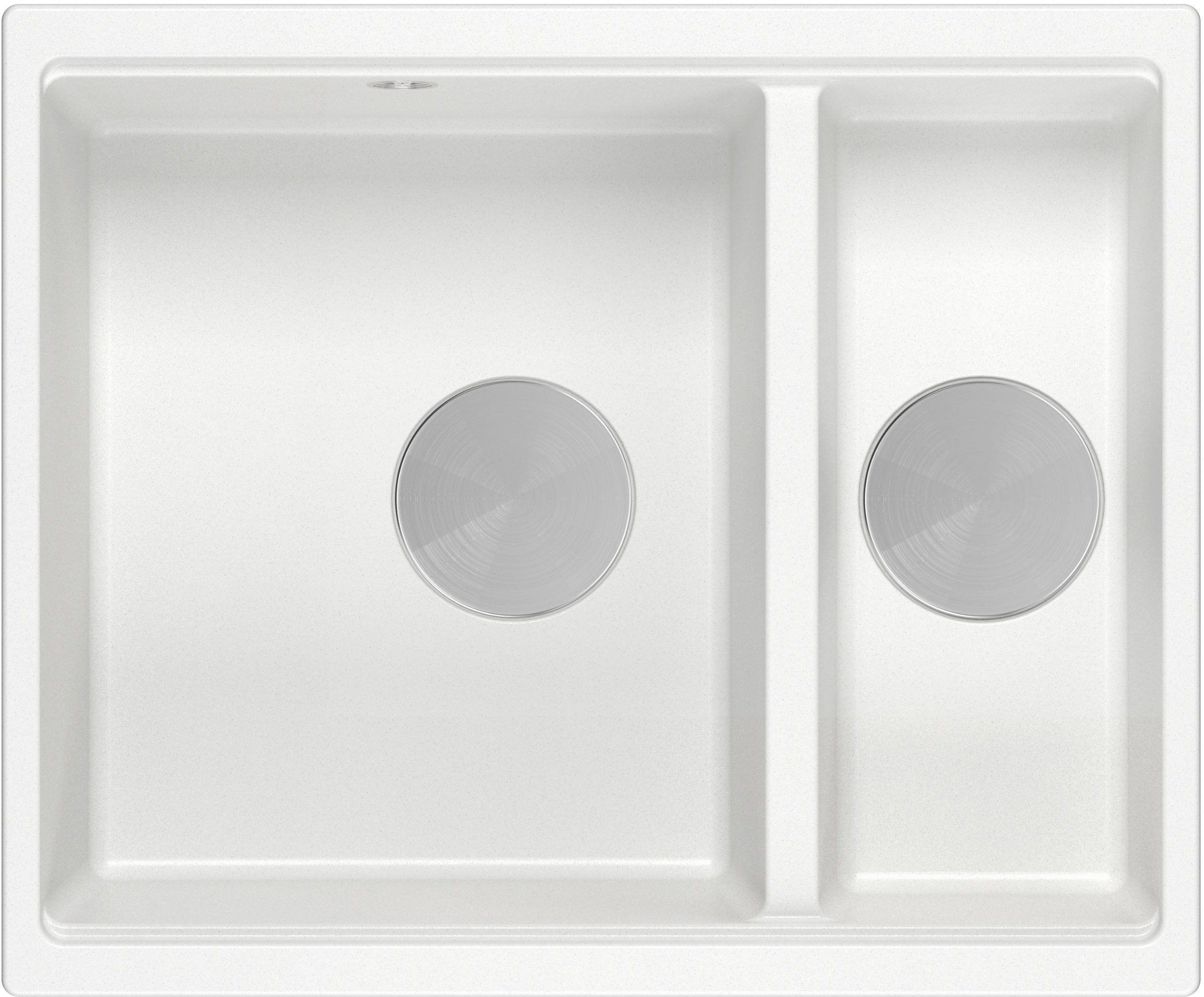 Quadron Logan évier graniteq 55x46 cm blanc HCQL5646U1-BS_U