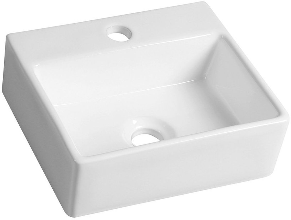 Sapho Small lavabo 33.5x29 cm rectangulaire classique-à poser blanc BH7002