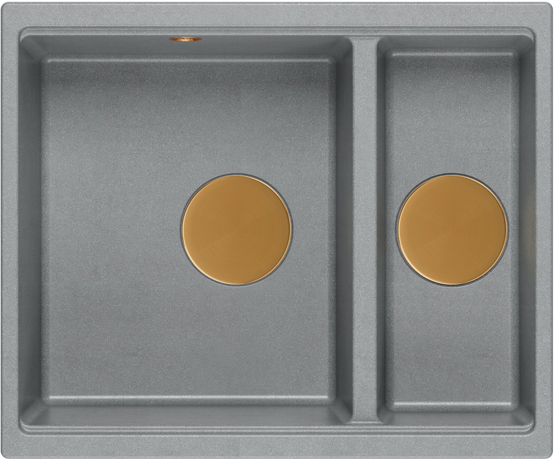 Quadron Logan évier graniteq 55x46 cm gris/graphite/onyx HCQL5646U5-C1_U