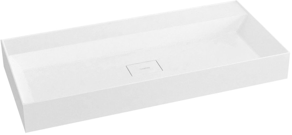 Sapho Godiva lavabo 96x44 cm rectangulaire classique-de meuble blanc GU096-0