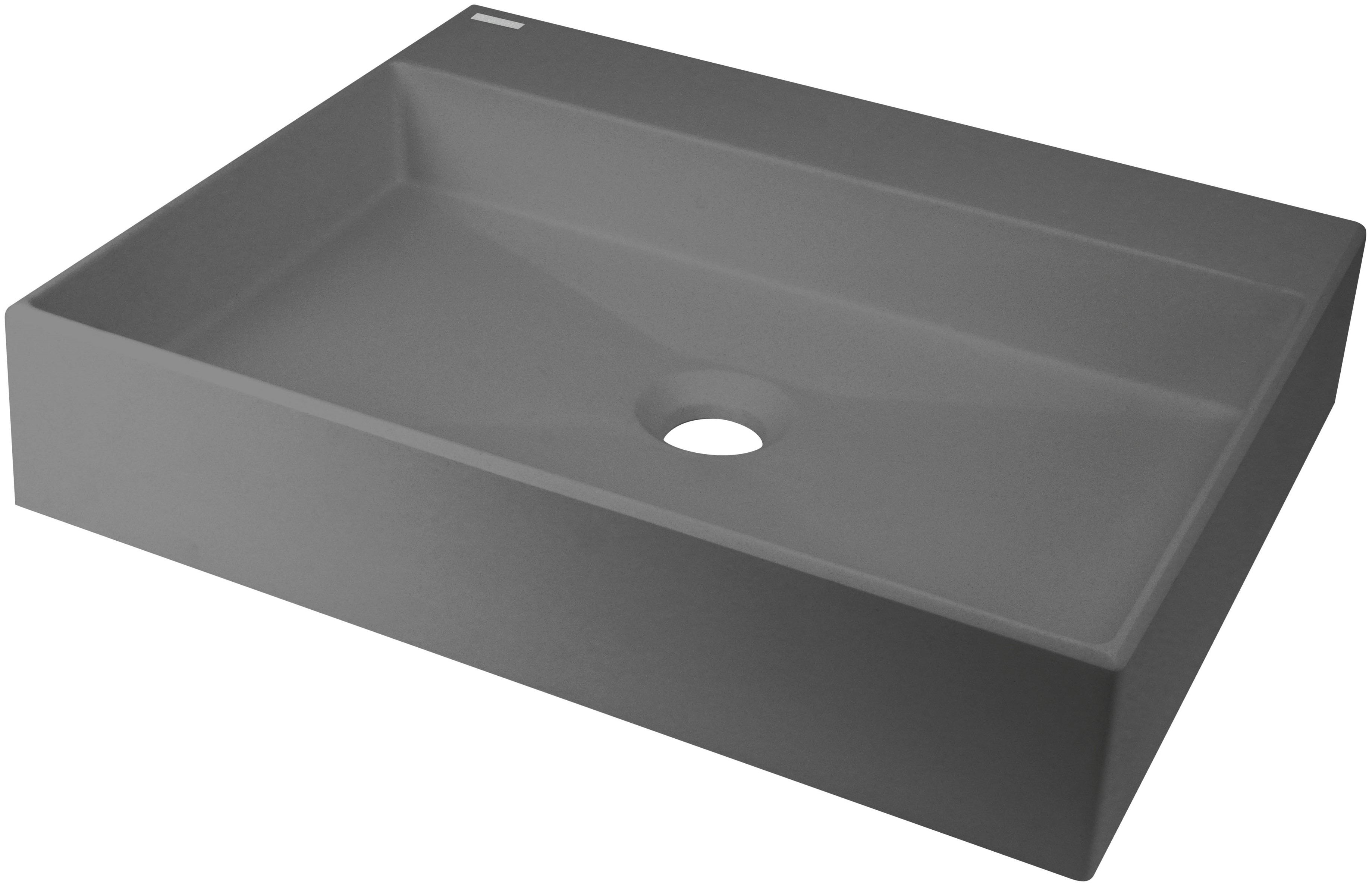 Deante Correo lavabo 50x40 cm rectangulaire à poser anthracite CQR_TU5S