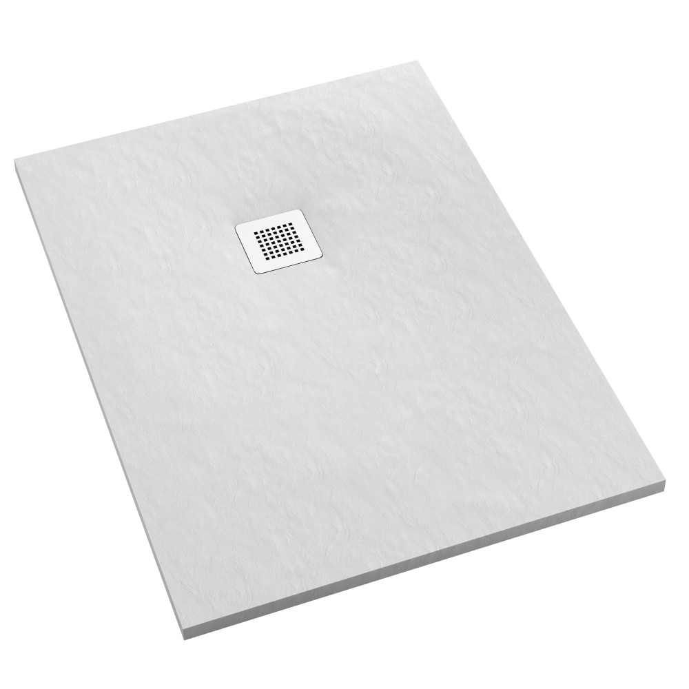 Schedpol Kalait White Stone receveur de douche rectangulaire 130x90 cm blanc 3.3118/B/ST-M2