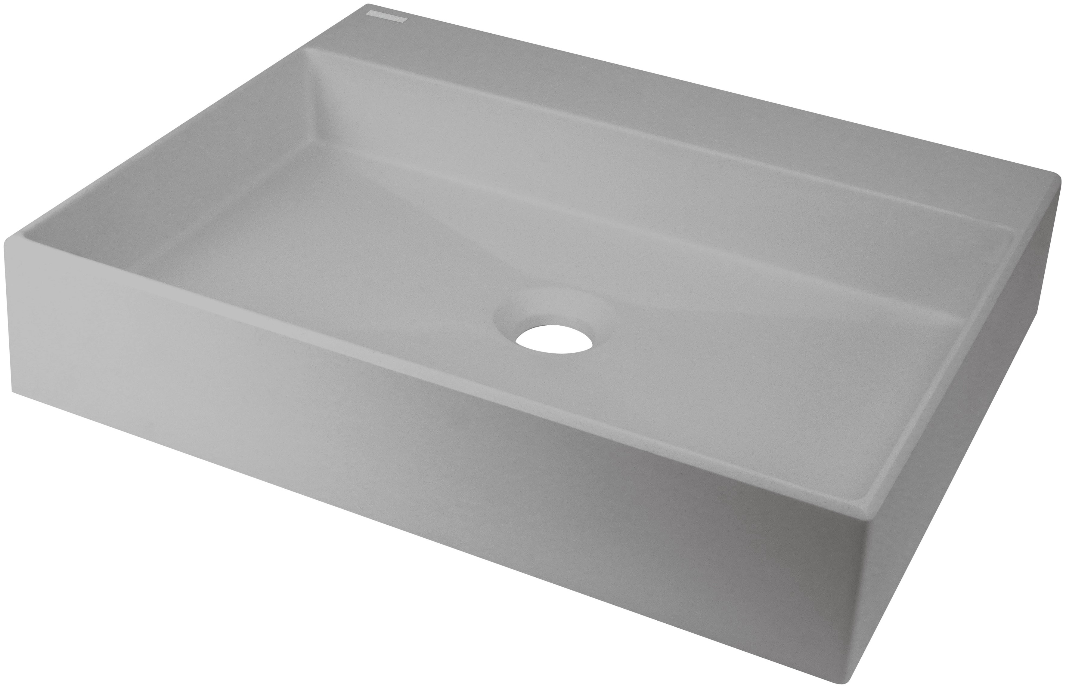 Deante Correo lavabo 50x40 cm rectangulaire à poser gris/pierre mat CQR_SU5S
