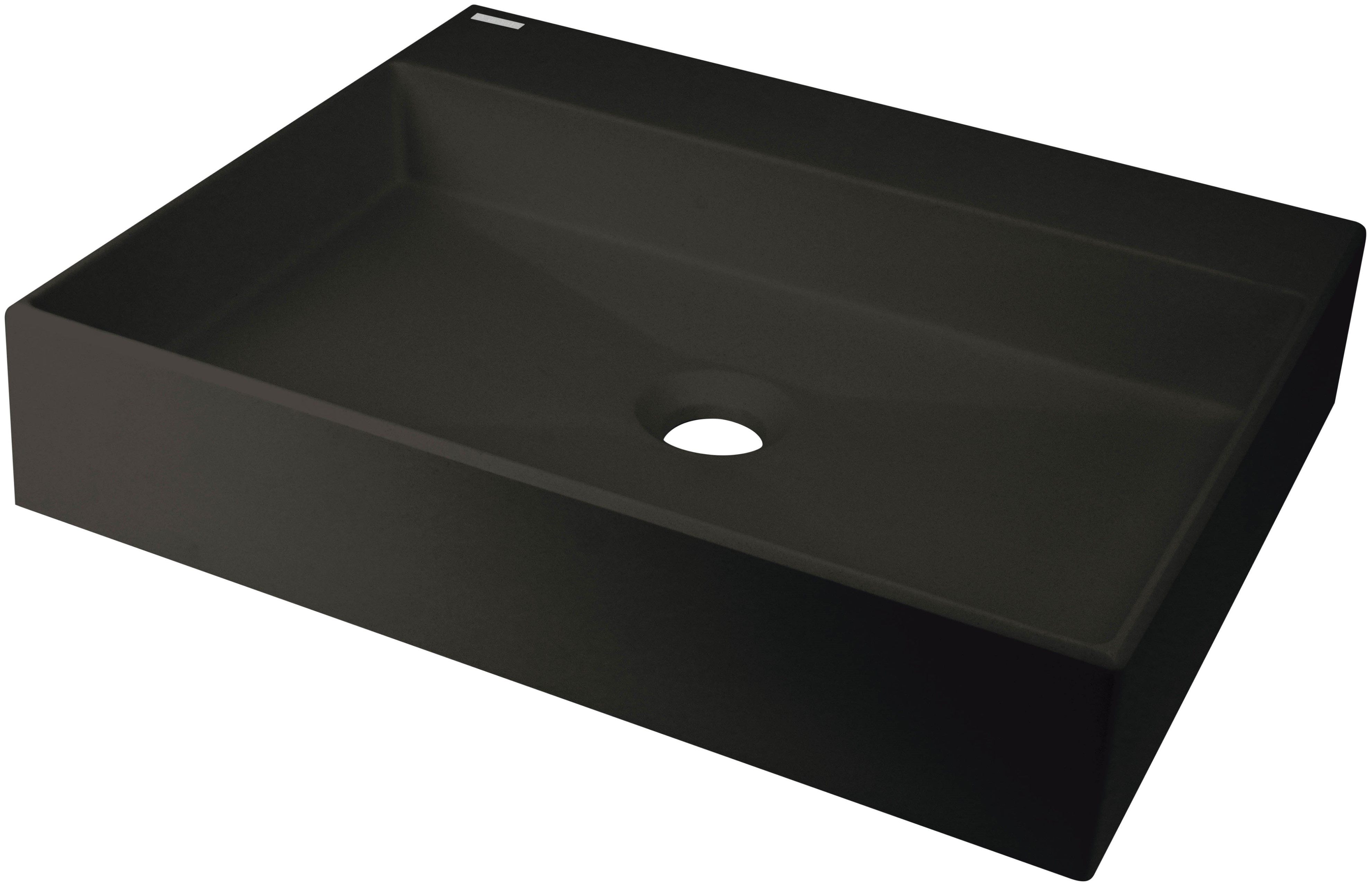 Deante Correo lavabo 50x40 cm rectangulaire à poser noir mat CQR_NU5S