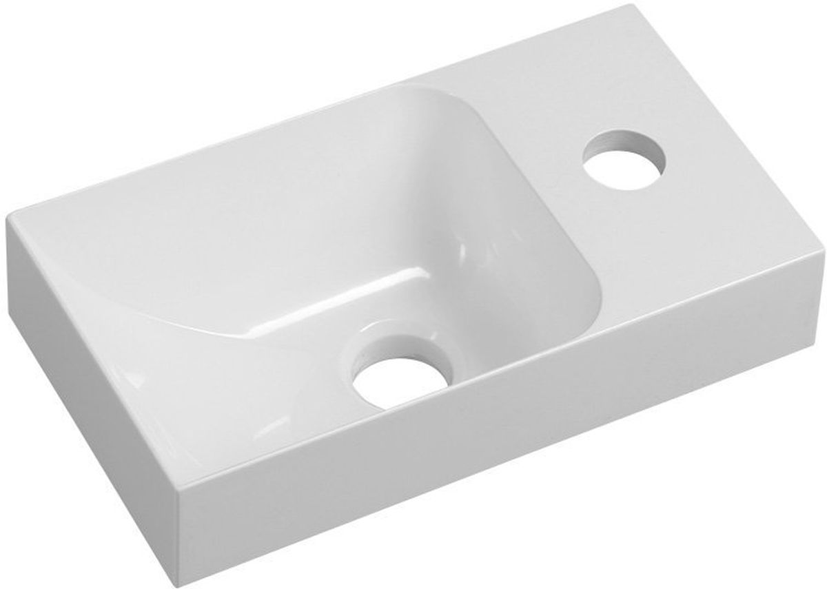 Sapho Small lavabo 30.8x17 cm rectangulaire classique-de meuble blanc PK305