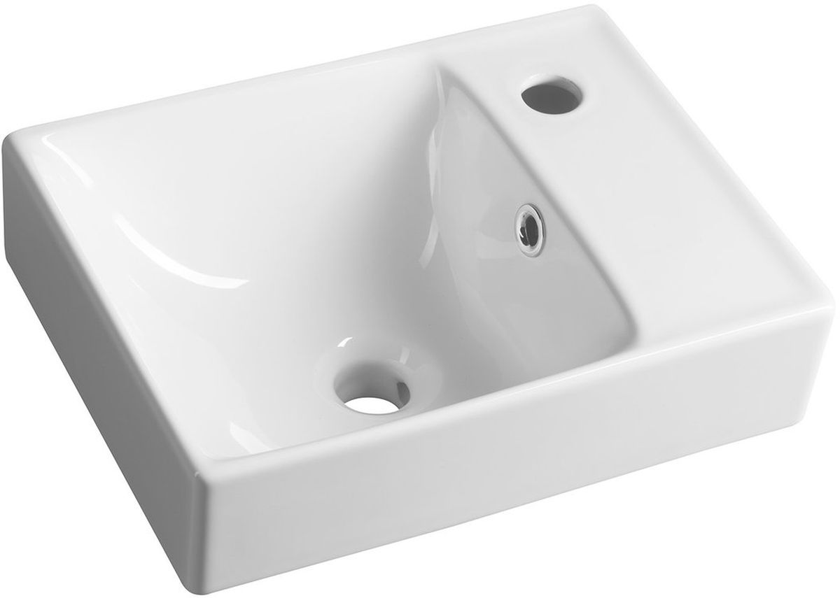 Sapho Nuali lavabo 40x30 cm rectangulaire classique blanc TU0128