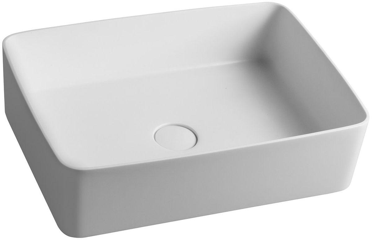 Sapho Thin lavabo 50x36 cm rectangulaire à poser blanc WN321
