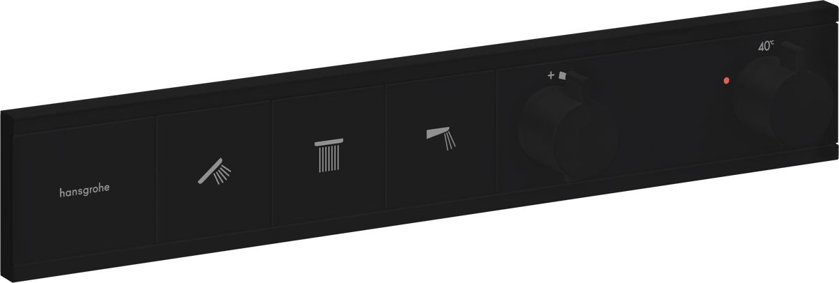 Hansgrohe RainSelect mitigeur bain-douche encastrée avec thermostat noir 15381670