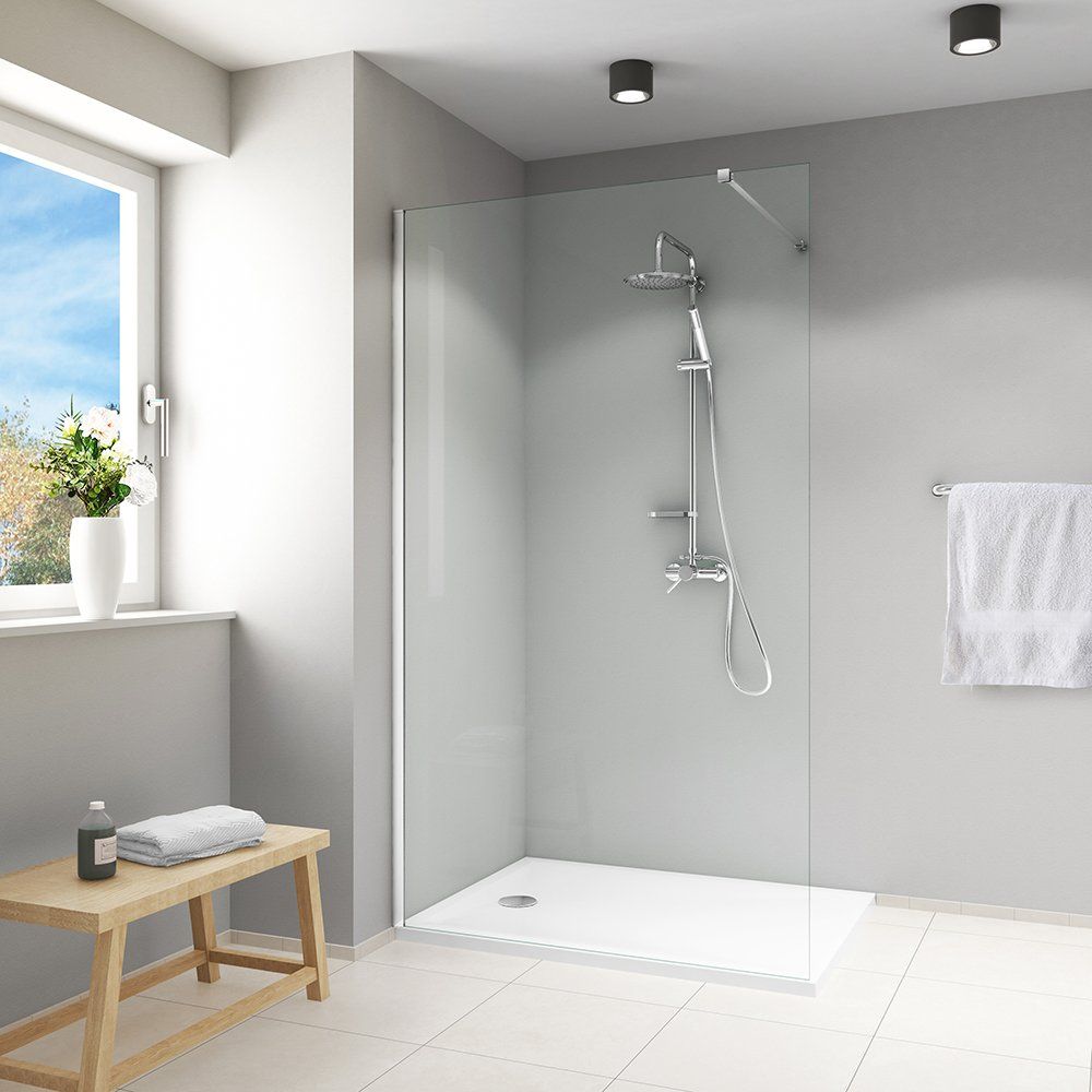 Roth Project Line paroi de douche walk-in 80 cm chrome brillant/verre transparent EI TWF 08020 VPE