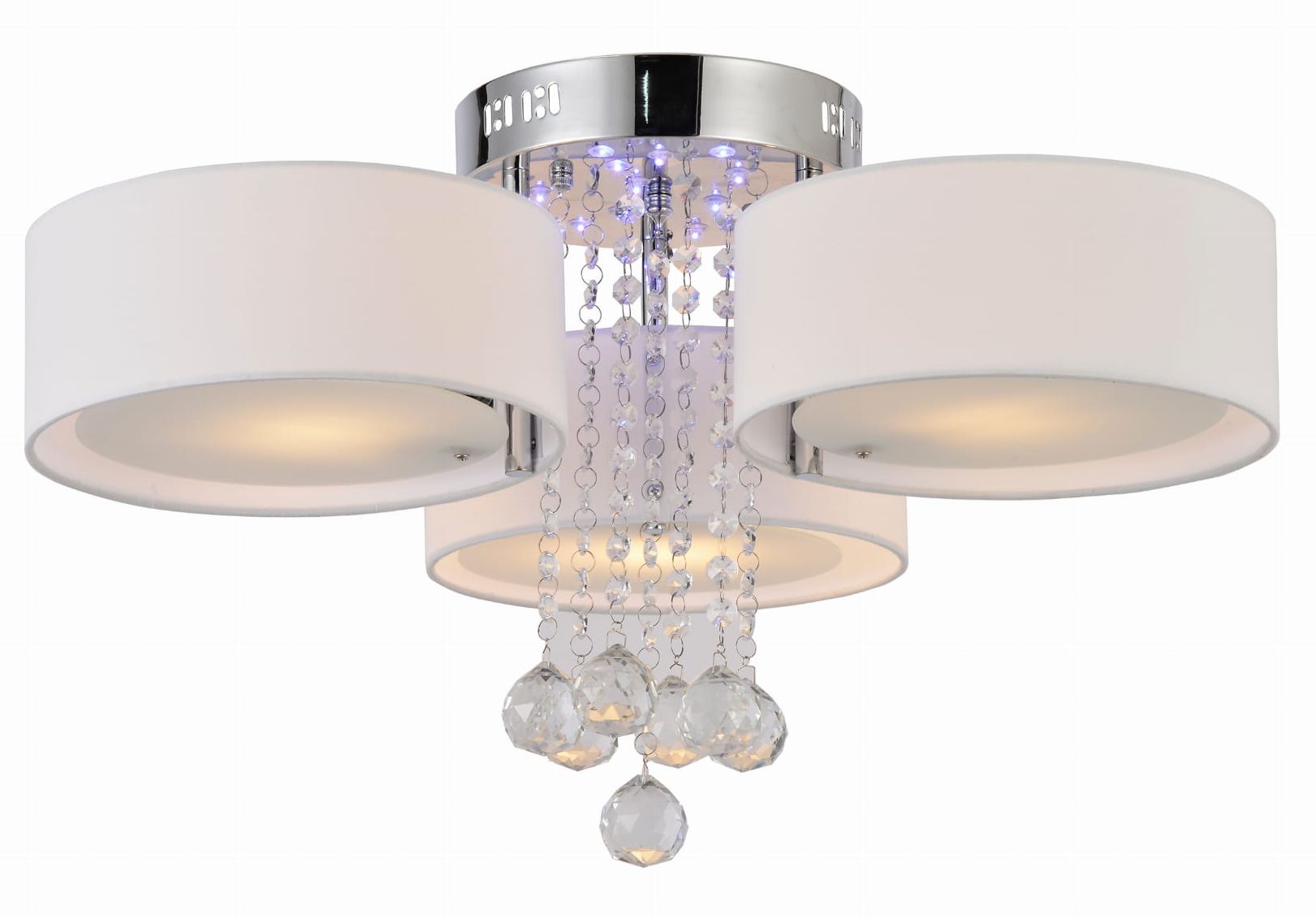 Light Prestige Gambela plafonnier 3x40 W blanc-chrome LP-991/3CWH