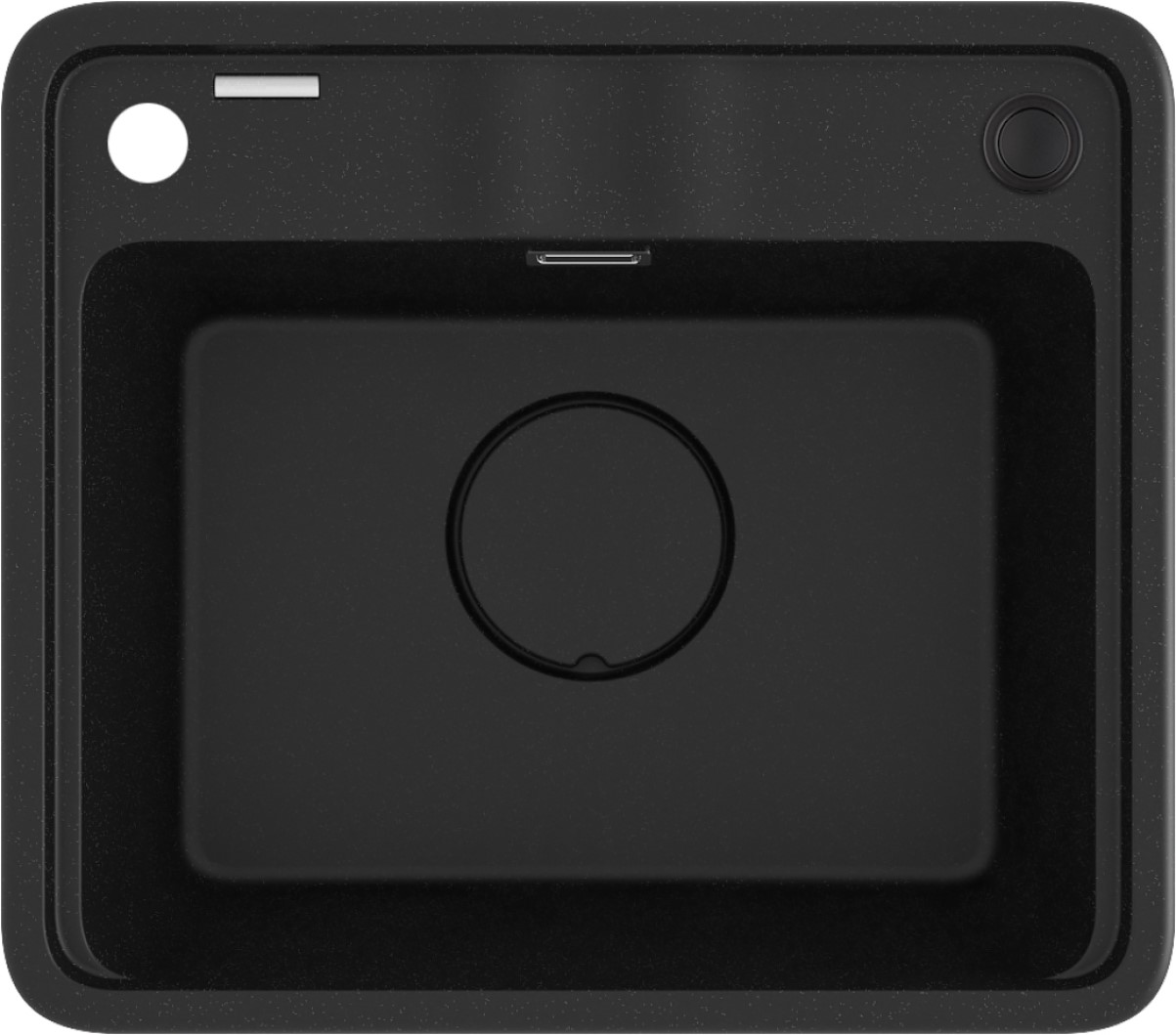 Deante Momi évier en granit 50x44 cm gris/graphite/onyx ZKM_G103