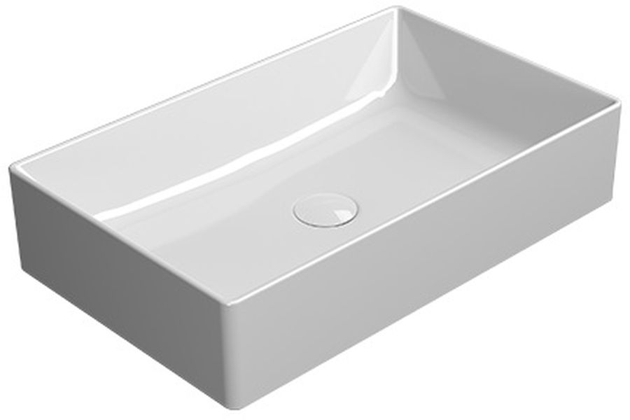 GSI Kube X lavabo 60x37 cm rectangulaire à poser blanc brillant 945311