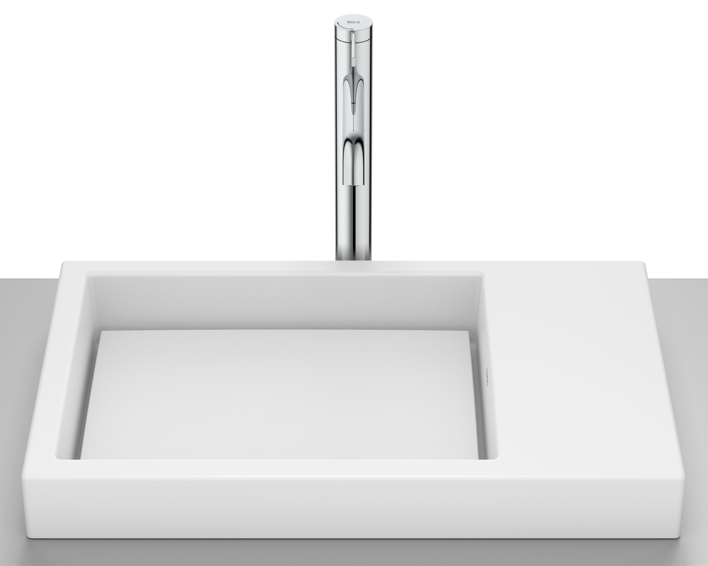 Roca Horizon lavabo 60x38 cm encastrée blanc mat A32727562B